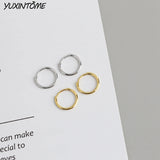 925 Silver Minimalist Hoop Earrings Set for Women
