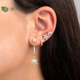 925 Silver 18K Earrings Small Hoop for Women