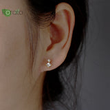 925 Silver Needle Geometric Stud Earrings Jewelry