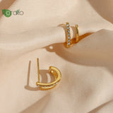 925 Silver Minimalist Double Line Earrings for Women Studs Party Jewelry