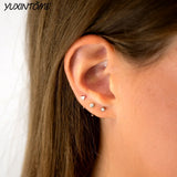 Crystal Stud Earrings Womens Fashion Jewelry