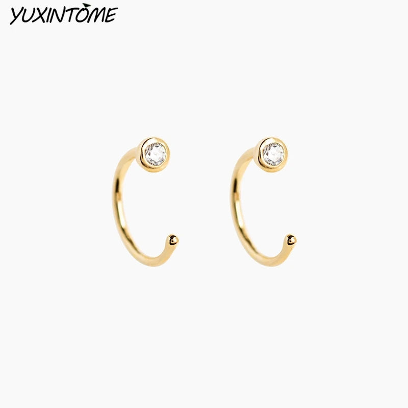 Crystal Stud Earrings Womens Fashion Jewelry