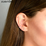 Crystal Stud Earrings Womens Fashion Jewelry