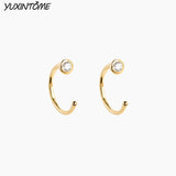 Crystal Stud Earrings Womens Fashion Jewelry