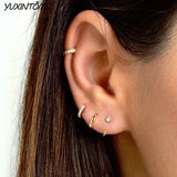 Crystal Stud Earrings Womens Fashion Jewelry