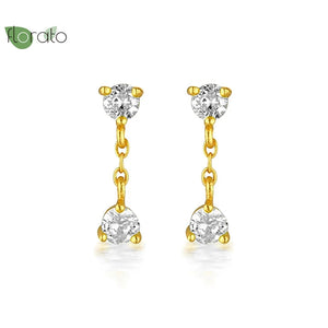 925 Silver CZ Stud Earrings Wedding Jewelry