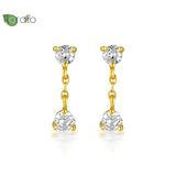 925 Silver CZ Stud Earrings Wedding Jewelry
