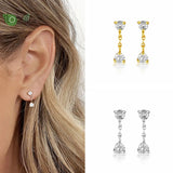 925 Silver CZ Stud Earrings Wedding Jewelry