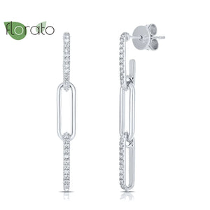 925 Silver Geometric Drop Earrings Minimalist Studs