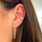 925 Silver Geometric Drop Earrings Minimalist Studs