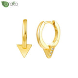 Minimalist Geometry 24K Silver Hoop Earrings for Women