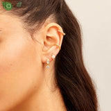 925 Silver Hoop Earrings Minimalist Wedding Jewelry