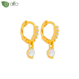 925 Silver Hoop Earrings Minimalist Wedding Jewelry