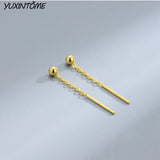 925 Silver Minimalist Circle Studs 24K Earrings Party Jewelry