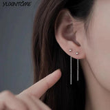 925 Silver Minimalist Circle Studs 24K Earrings Party Jewelry