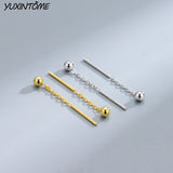 925 Silver Minimalist Circle Studs 24K Earrings Party Jewelry