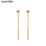 925 Silver Minimalist Circle Studs 24K Earrings Party Jewelry