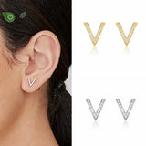 Minimalist V Shape Earrings For Women