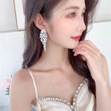 925 Silver Needle Multi-layer Tassel Earrings