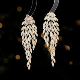 925 Silver Needle Multi-layer Tassel Earrings