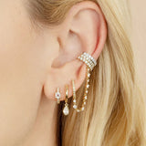 925 Silver Zircon Hoop Earrings Cross Star Flower Pendnant Jewelry