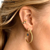 925 Sterling Silver Needle Small Hoop Earrings for Women