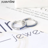 925 Sterling Silver Needle Small Hoop Earrings for Women
