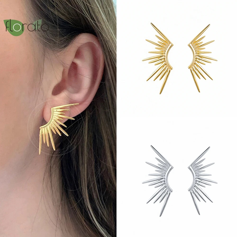 925 Silver Post Vintage Earrings Women Punk Stud Party Jewelry