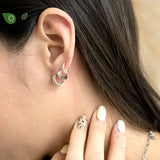925 Silver 18K Earrings 10mm Hoops for Women