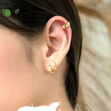 925 Silver 18K Earrings 10mm Hoops for Women
