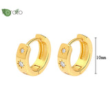 925 Silver 18K Earrings 10mm Hoops for Women