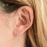 24K Metal Chain Tassel Stud Earrings for Women