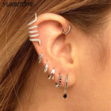 925 Silver Small Hoop Earrings 24K Ear Accessories