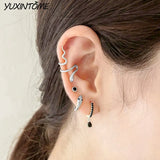 925 Silver Small Hoop Earrings 24K Ear Accessories