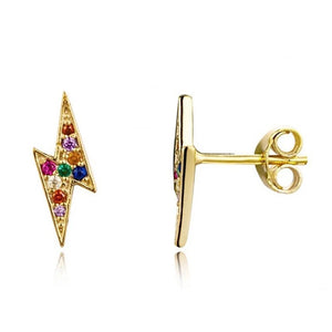 Rainbow Series Hoop Earrings Crystal Pendientes Wedding Jewelry Earrings