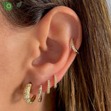 925 Silver Needle Metal Earrings for Women