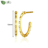 925 Silver Needle Metal Earrings for Women