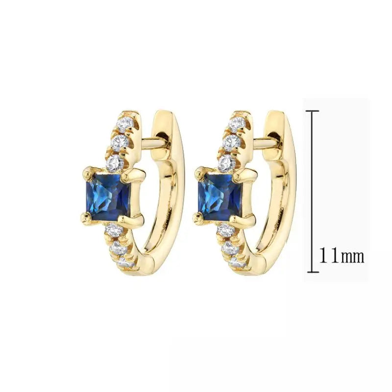 Royal Crystal Hoop Earrings for Women