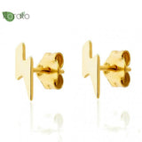 925 Silver 18K Earrings Women Lightning Stud Party Jewelry