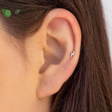 925 Silver 18K Earrings Women Lightning Stud Party Jewelry