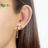 925 Silver Oval CZ Stud Earrings, Wedding Jewelry Accessories