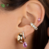 925 Silver Oval CZ Stud Earrings, Wedding Jewelry Accessories