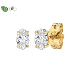 925 Silver Oval CZ Stud Earrings, Wedding Jewelry Accessories