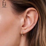 925 Silver Colorful Crystal Stud Earrings Wedding