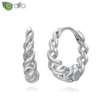 925 Silver 24K Spiral Small Hoop Earrings for Women