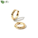 925 Silver 24K Gold Earrings 11mm Small Hoop Women Jewelry