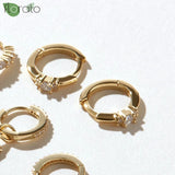 925 Sterling Silver Needle Earring Hoop Small Hoop Earrings for Women