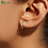 925 Sterling Silver Needle Earring Hoop Small Hoop Earrings for Women