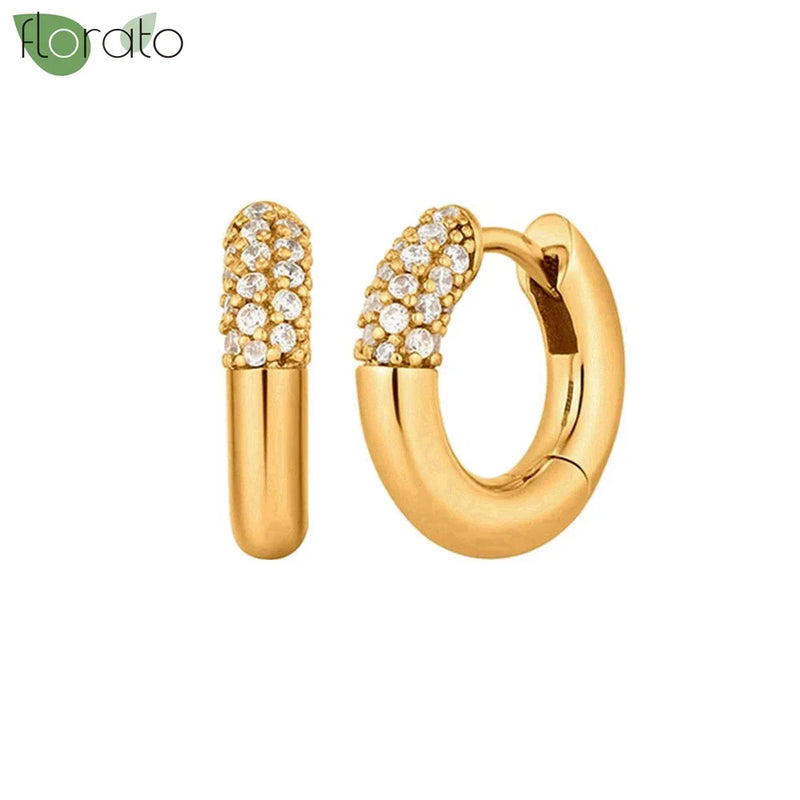925 Silver Needle Small Circle Hoop Earrings for Women