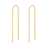 925 Silver Chain Threader Stud Earrings for Women